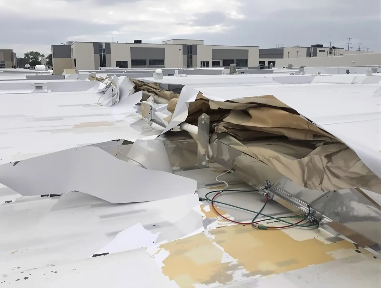 Commercial Wind Damage Roof Repair in Mesquite, TX