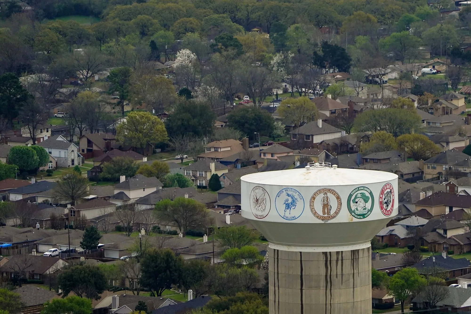 Water tower in Mesquite, Texas